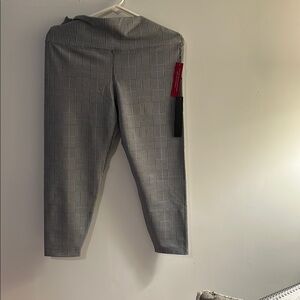 Womens Gray Striped Pants